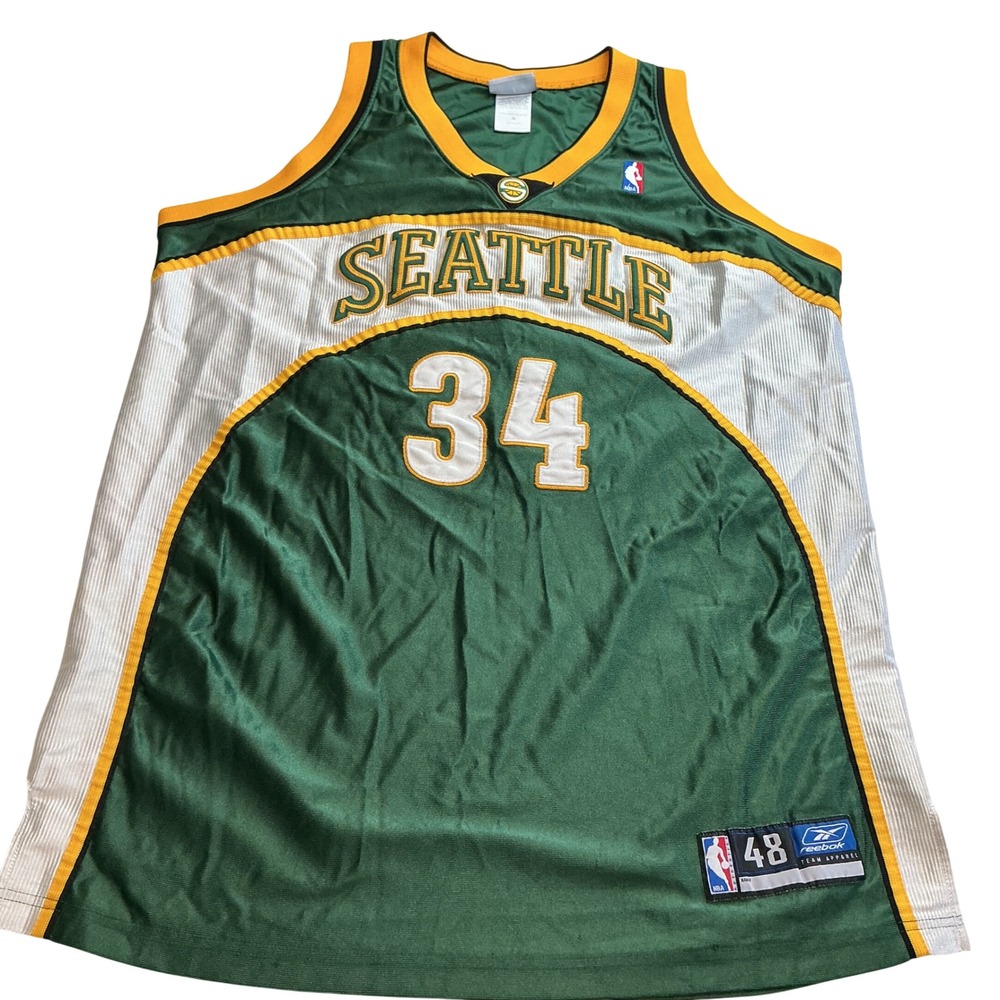 Reebok Seattle SuperSonics Ray Allen 34 NBA Basketball Jersey Green Size 48 L - Picture 5 of 11